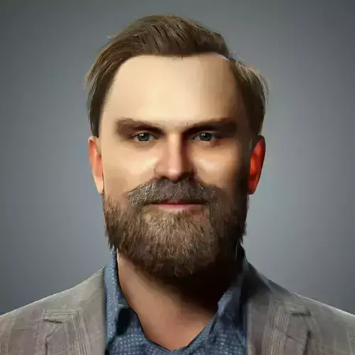 David Harbour Character Low-poly 3D model