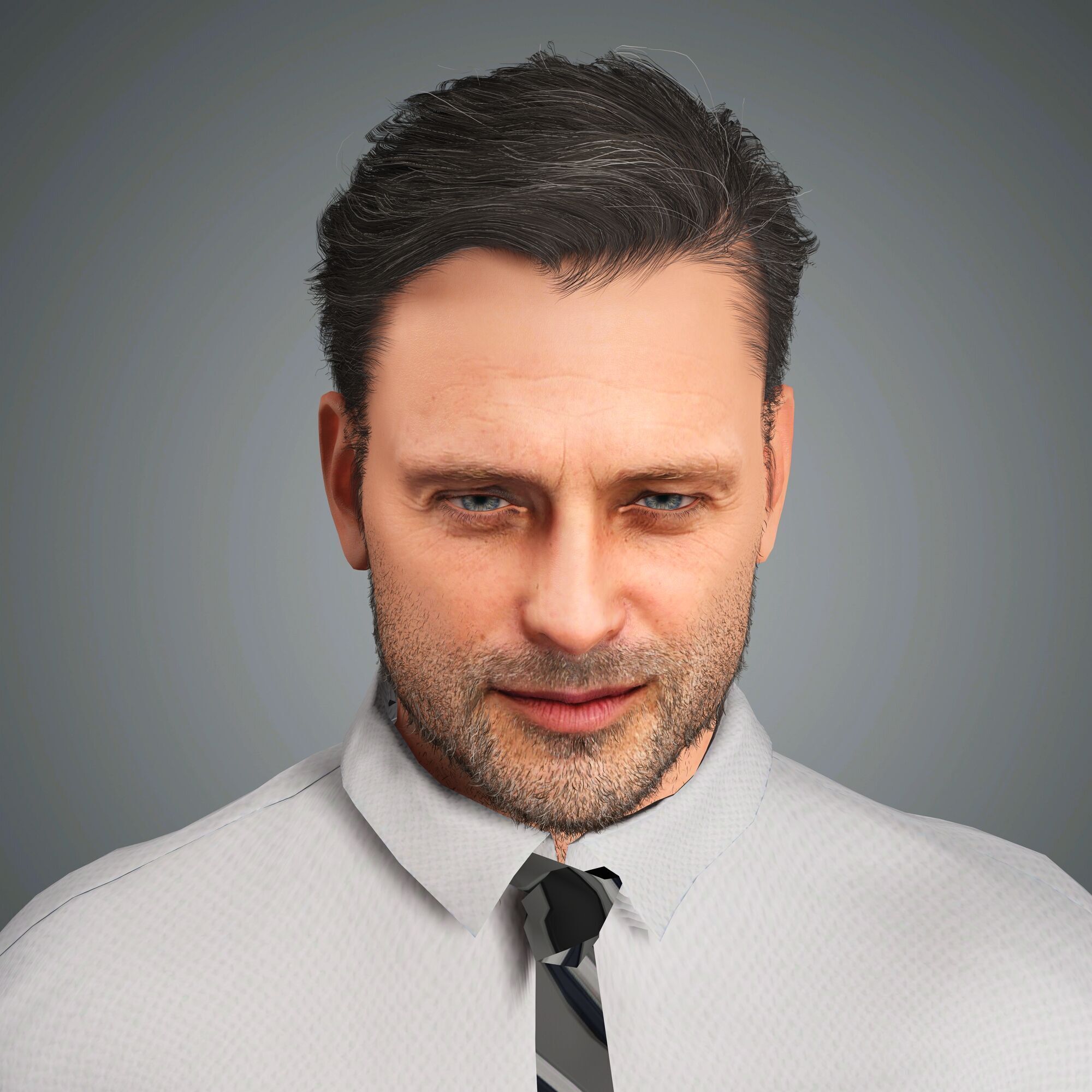 Andrew Lincoln Character Low-poly 3D model_8