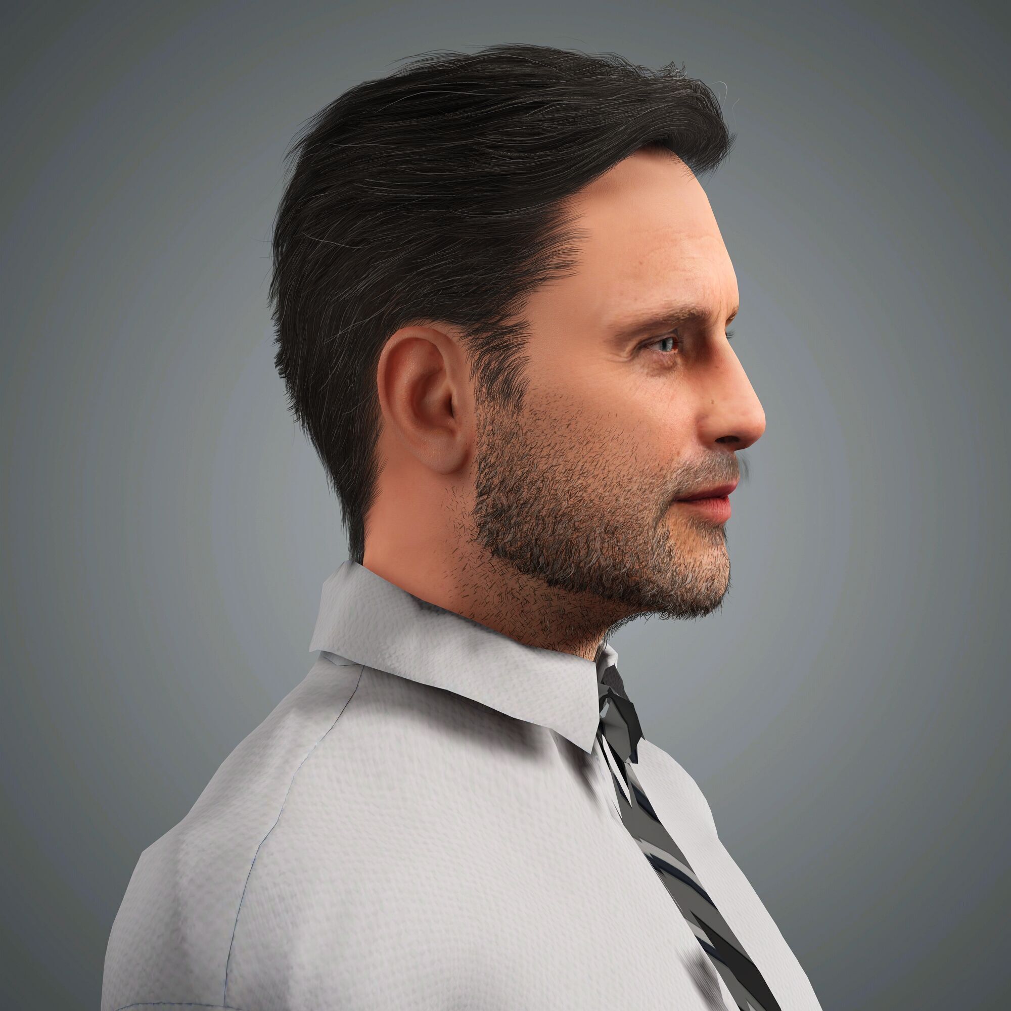 Andrew Lincoln Character Low-poly 3D model_4
