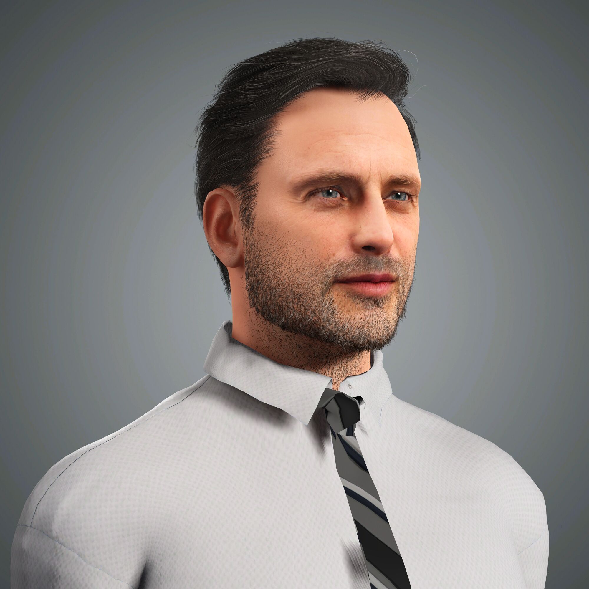 Andrew Lincoln Character Low-poly 3D model_6