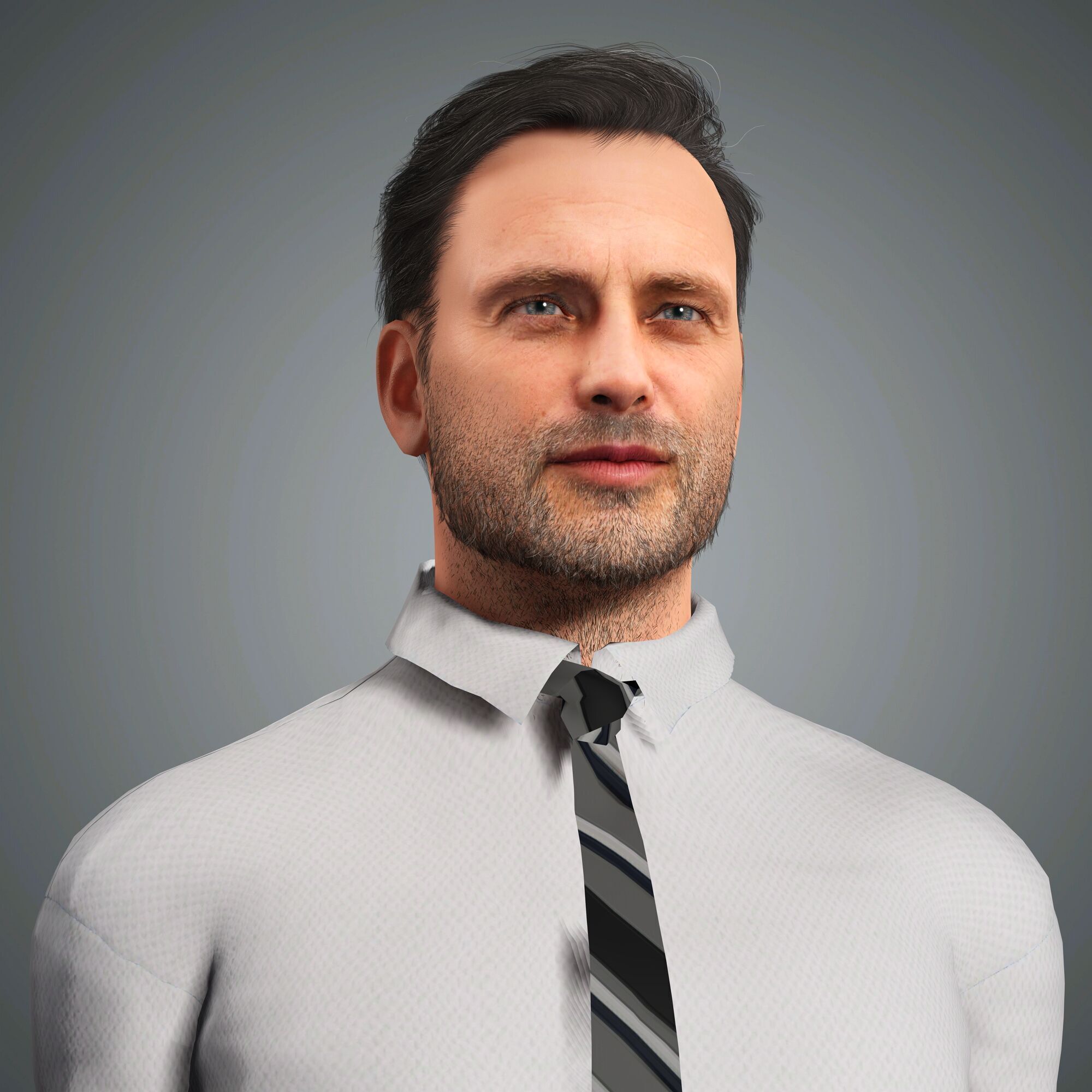 Andrew Lincoln Character Low-poly 3D model_7