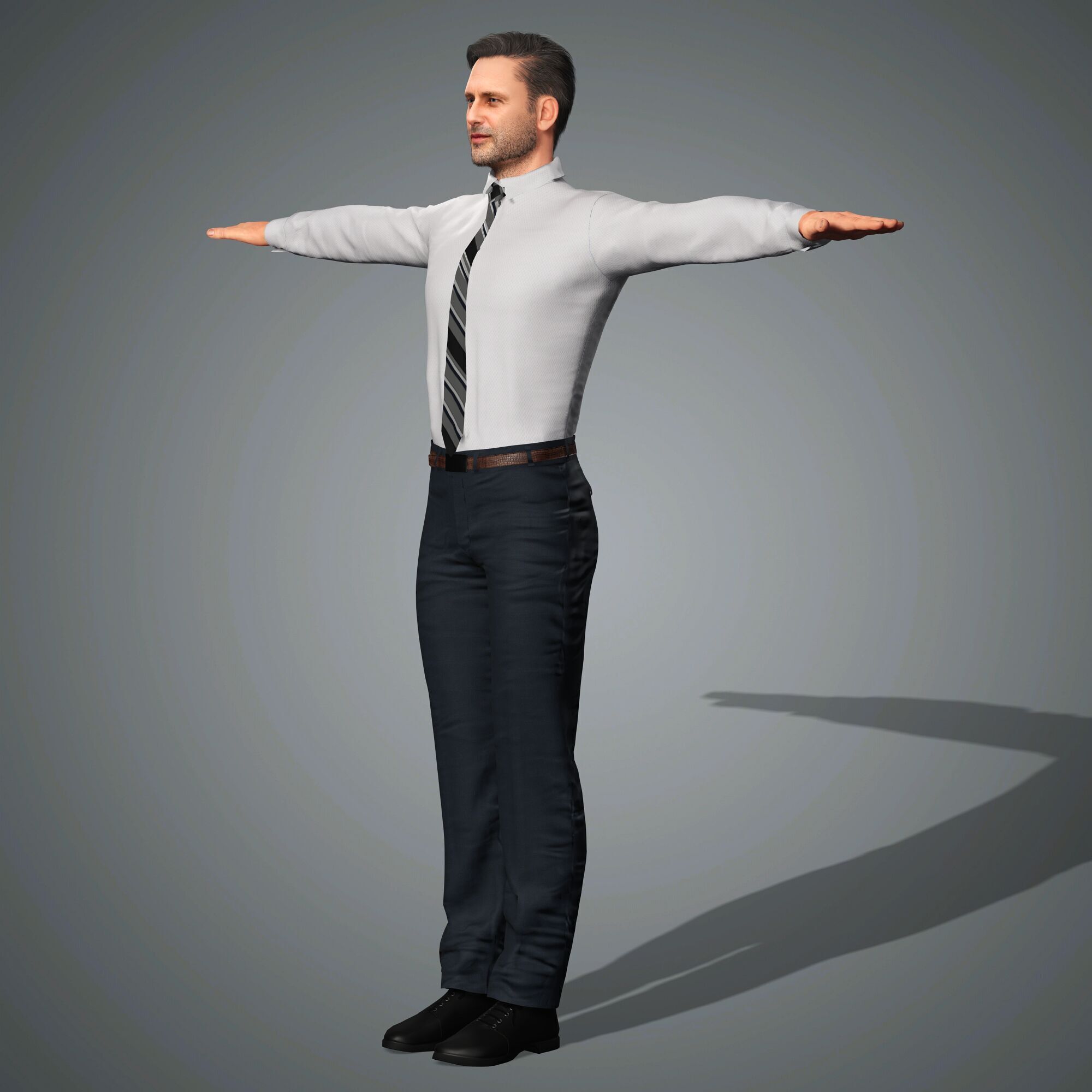 Andrew Lincoln Character Low-poly 3D model_16