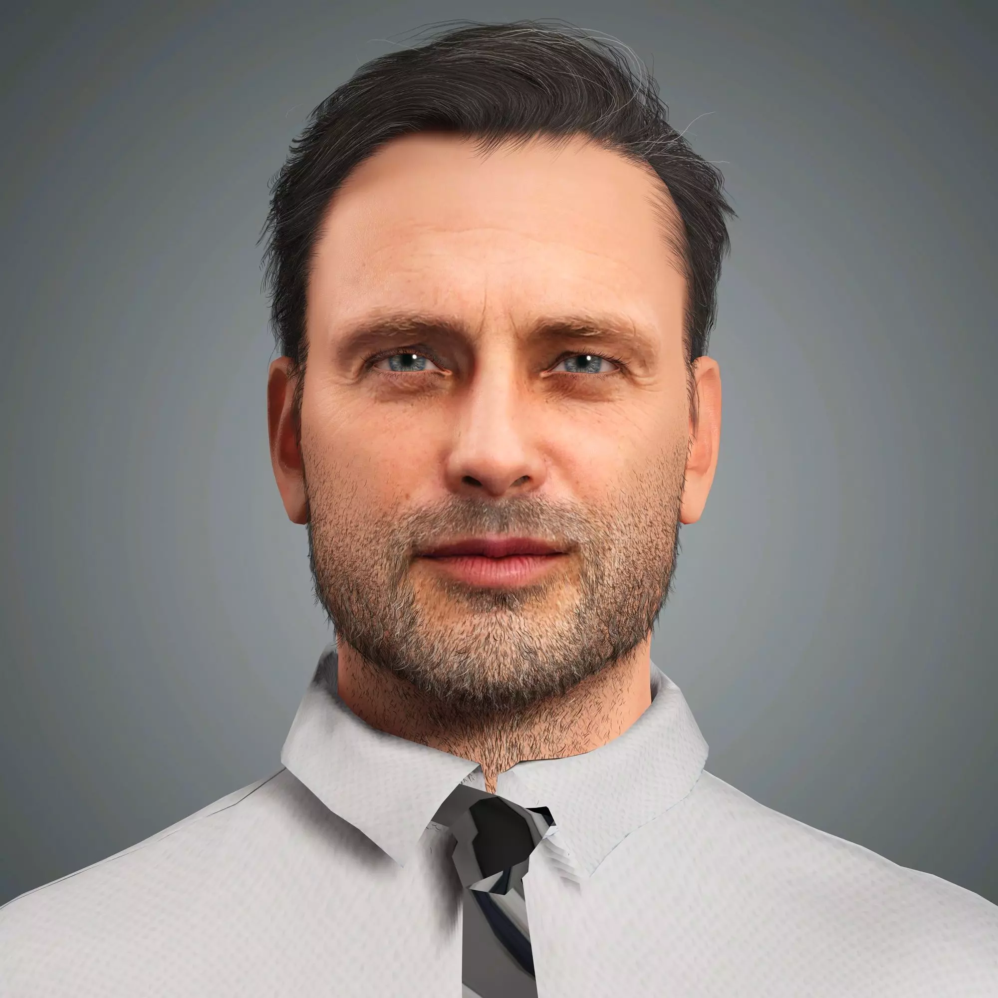 Andrew Lincoln Character Low-poly 3D model_0