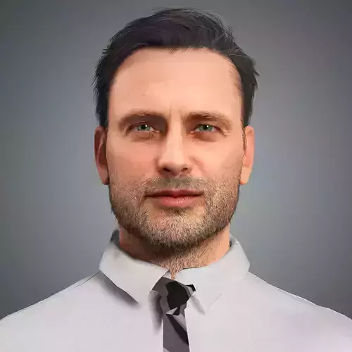Andrew Lincoln Character Low-poly 3D model Andrew Lincoln Character Low-poly 3D model