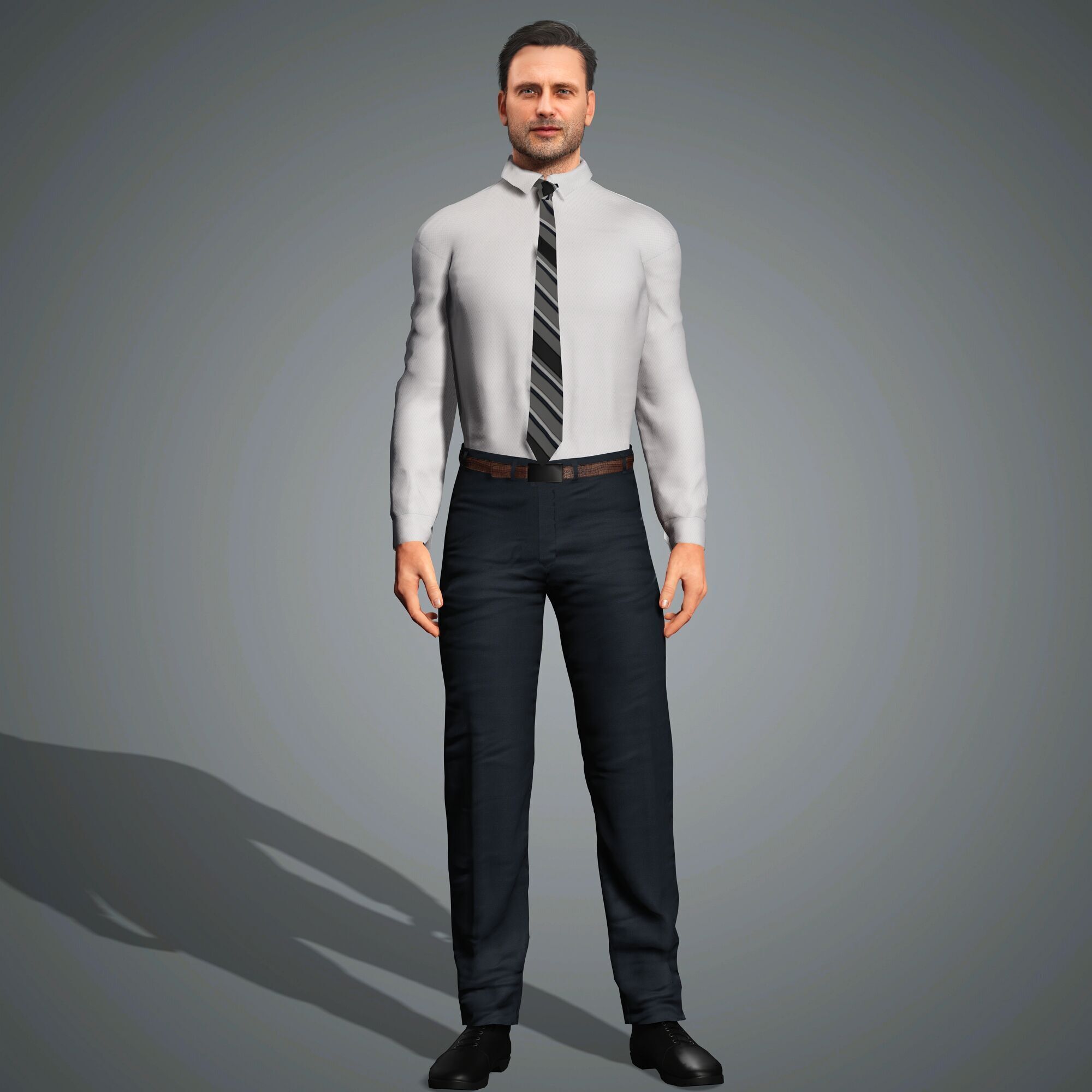 Andrew Lincoln Character Low-poly 3D model_9