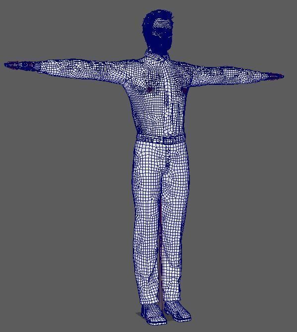 Andrew Lincoln Character Low-poly 3D model_26