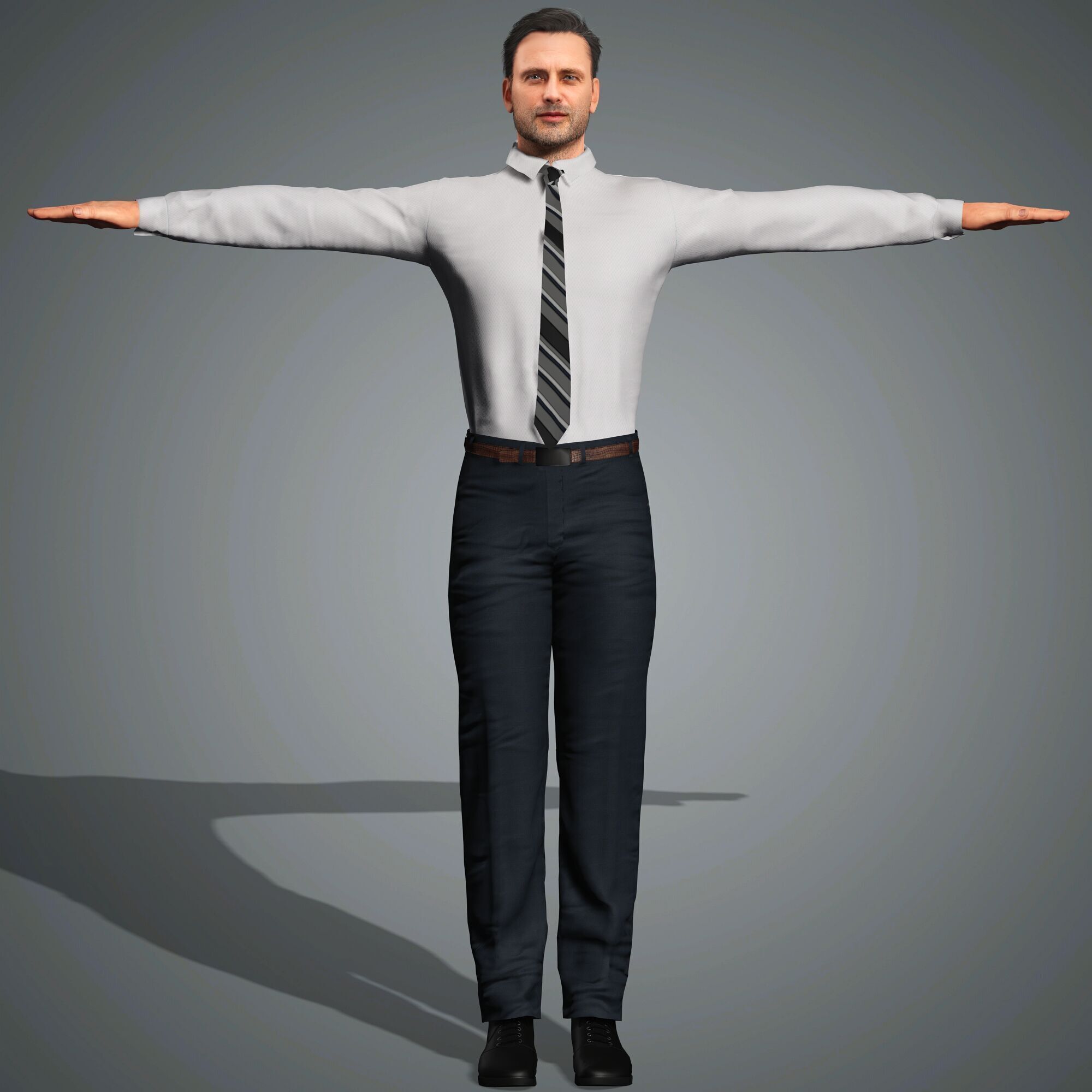 Andrew Lincoln Character Low-poly 3D model_15