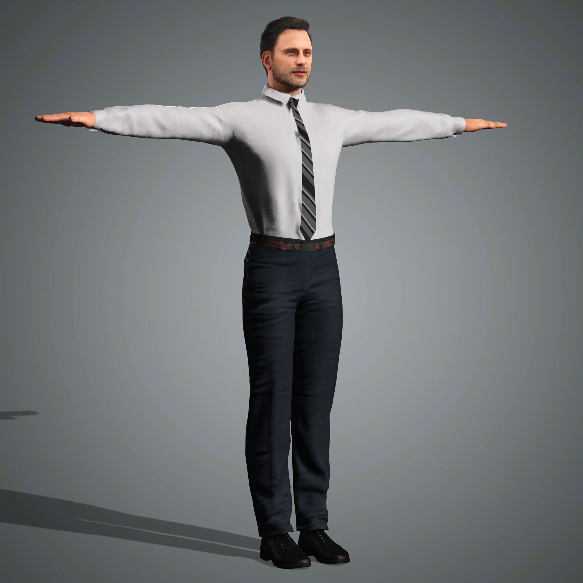 Andrew Lincoln Character Low-poly 3D model_20