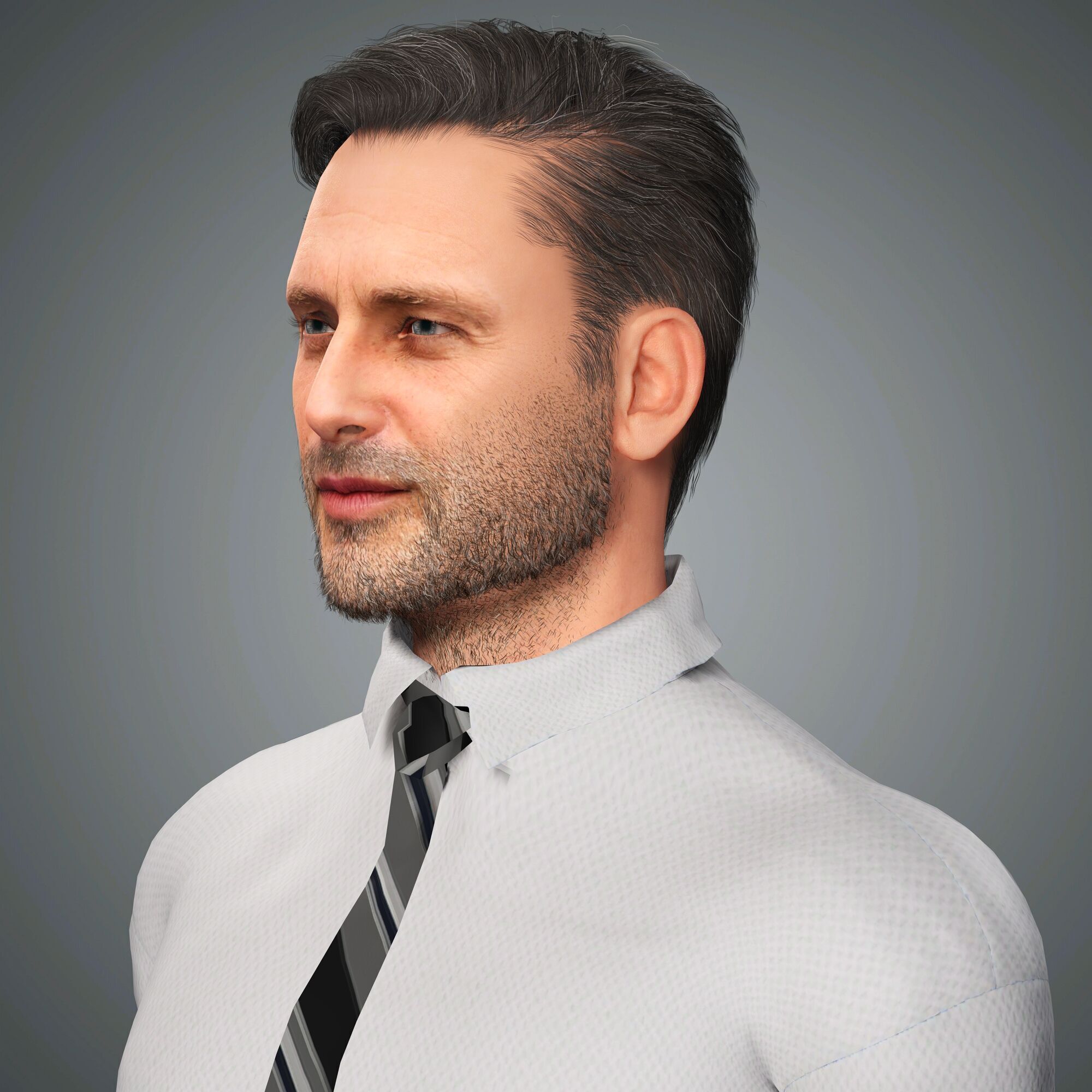 Andrew Lincoln Character Low-poly 3D model_2