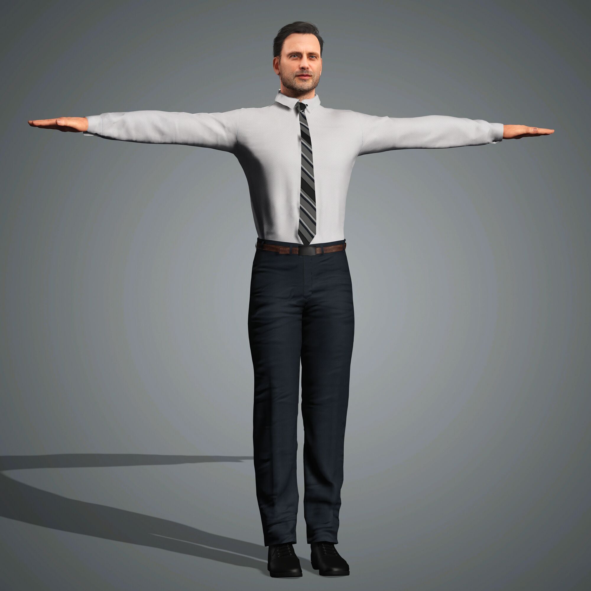 Andrew Lincoln Character Low-poly 3D model_21