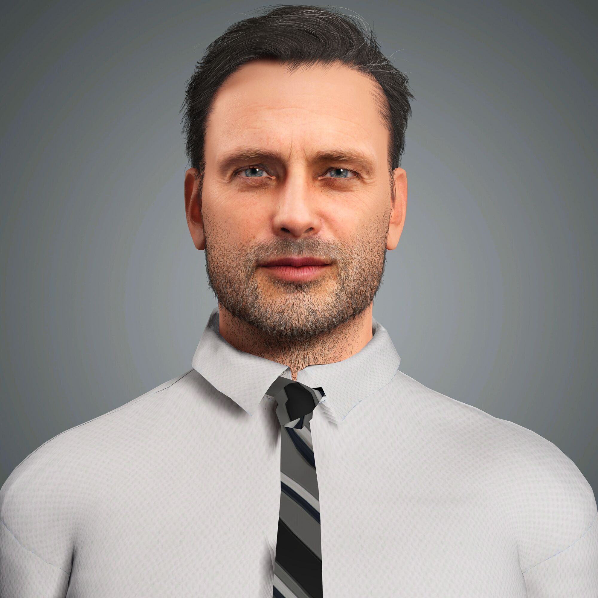 Andrew Lincoln Character Low-poly 3D model_1