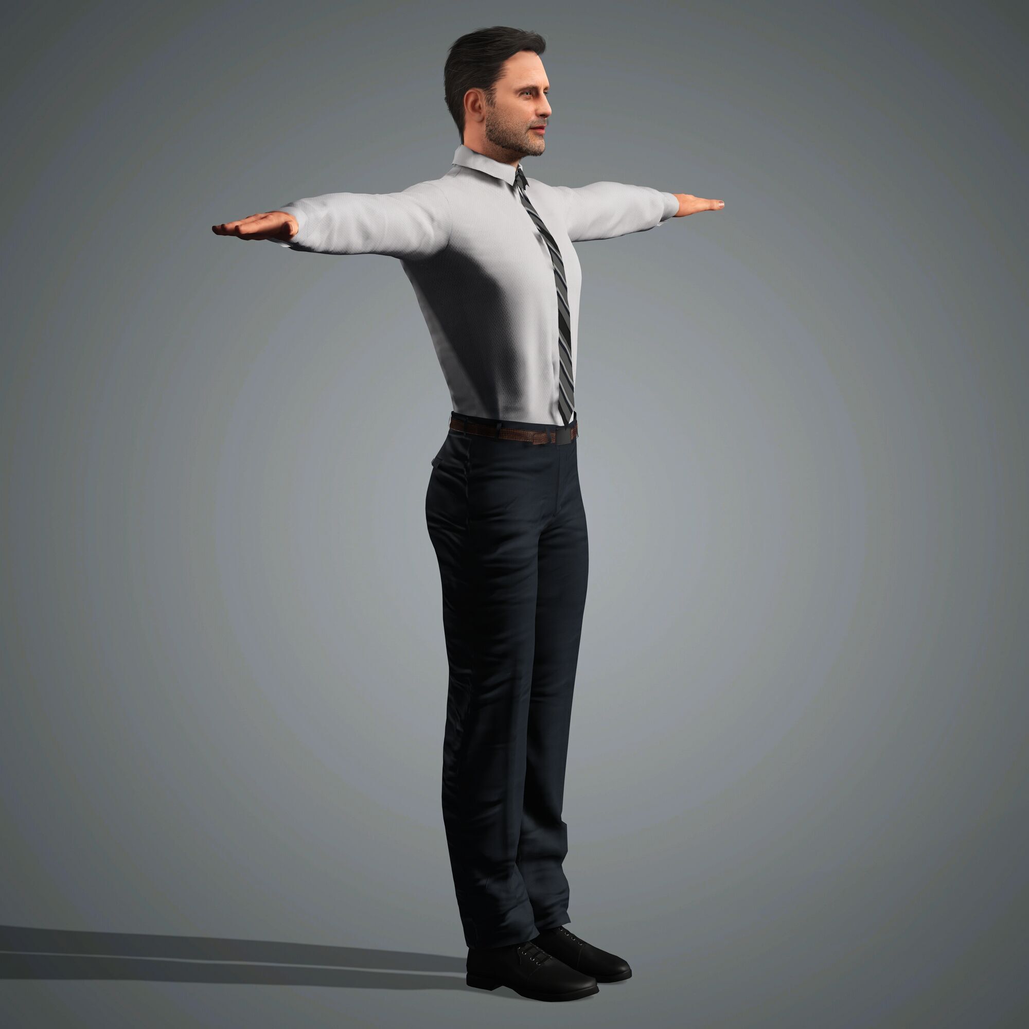 Andrew Lincoln Character Low-poly 3D model_19