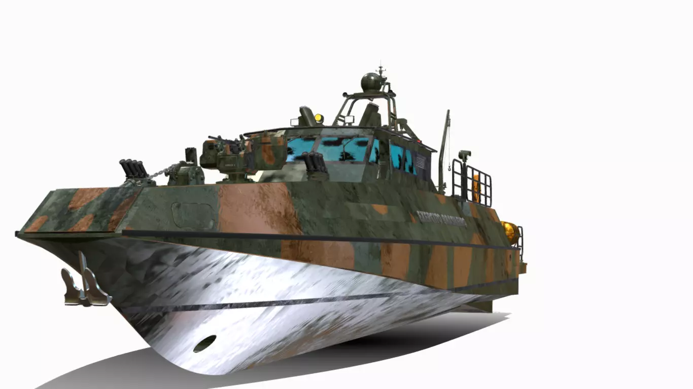 barco patrulha Low-poly 3D model
