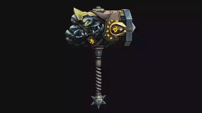 Hammer Mace Maul Bludgeon Mallet Breaker Sledgehammer Melee  Low-poly 3D model