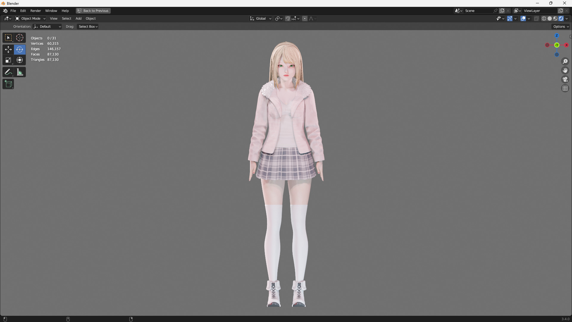 Casual clothes 0019 - Rig -Unreal - Unity - Blender - Animated Low-poly 3D model_7