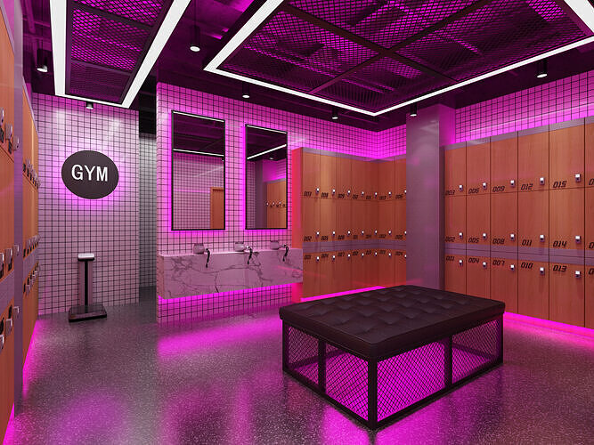 Locker Room 3D model