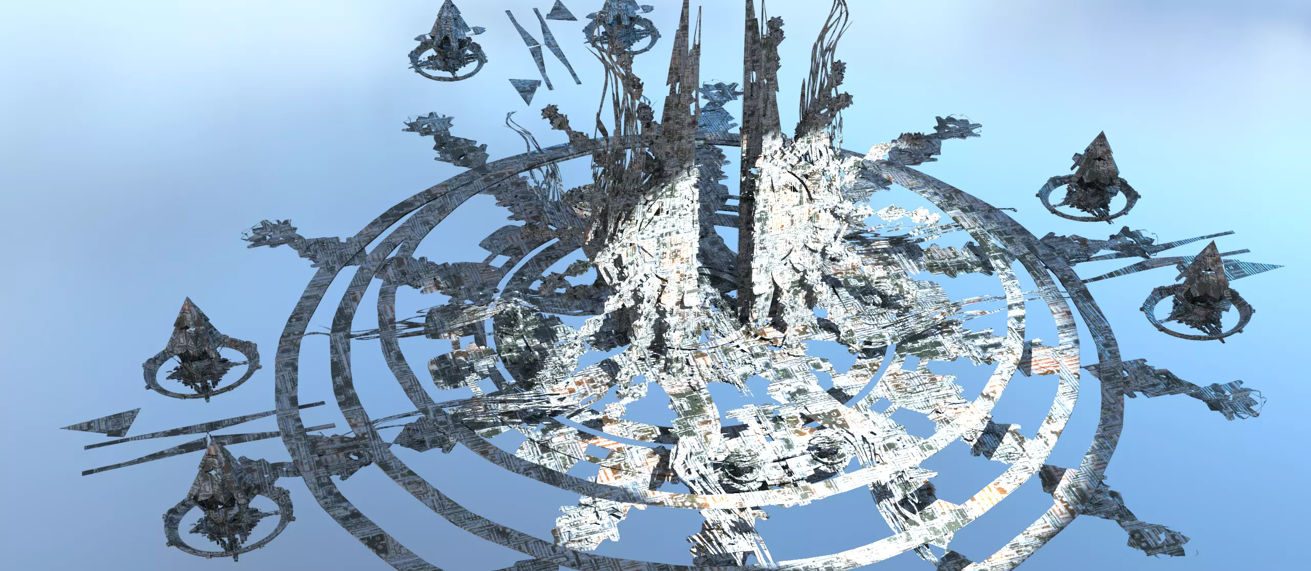 Grand Nile Utopia Temple city 3 Low-poly 3D model