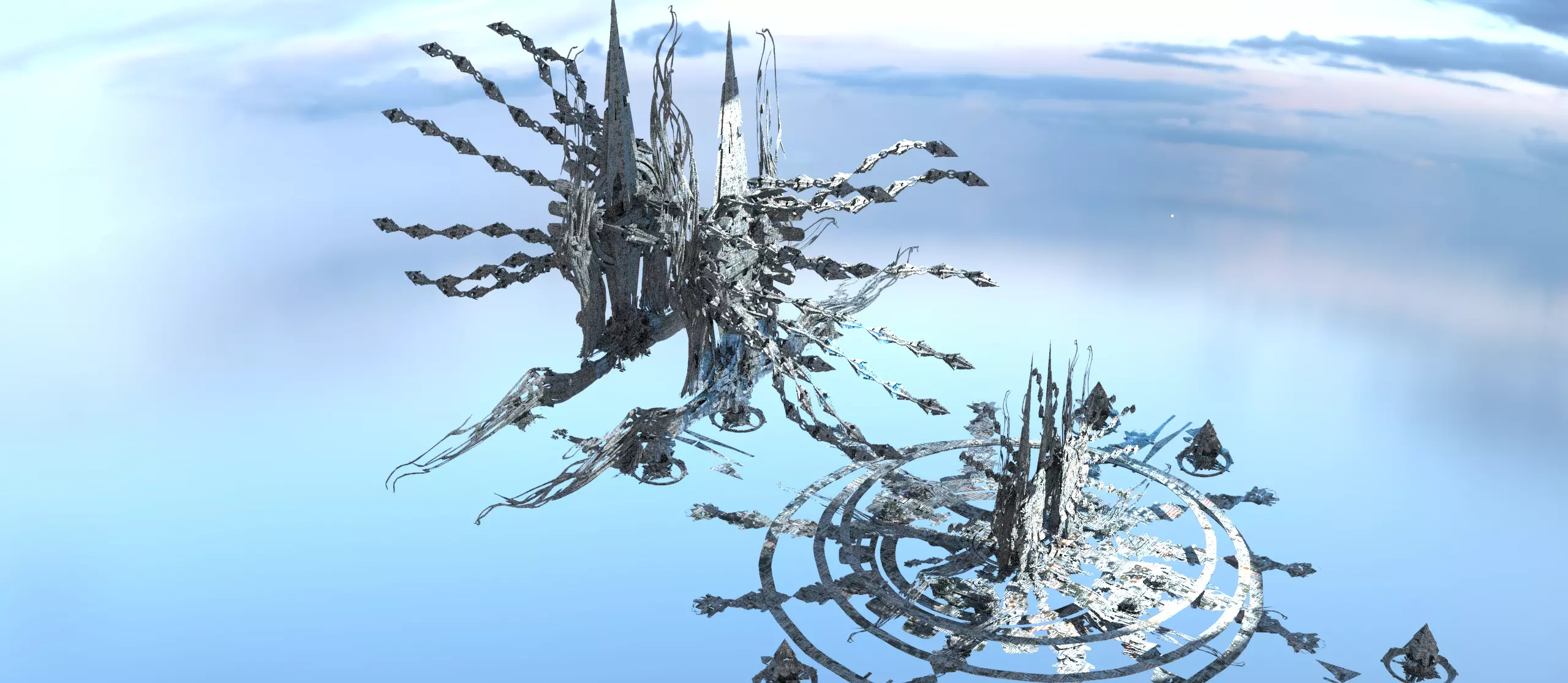 Grand Nile Utopia Temple city 2 designs Low-poly 3D model