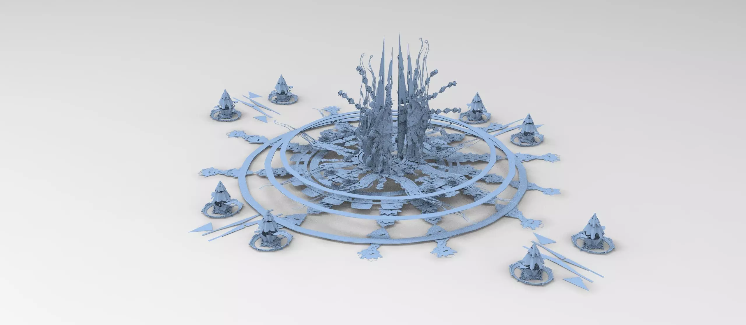 Grand Nile Utopia Temple city 4 Low-poly 3D model