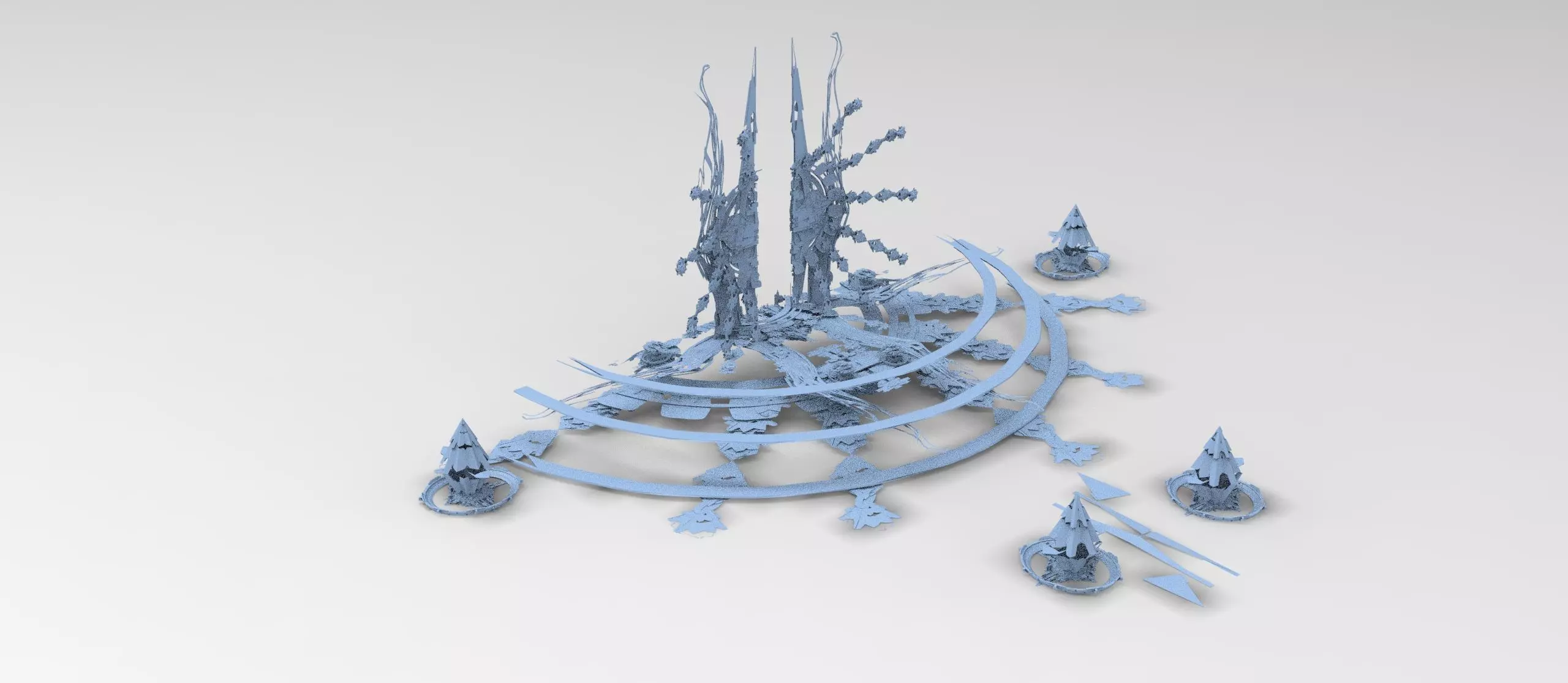 Grand Nile Utopia Temple city half 1 Low-poly 3D model