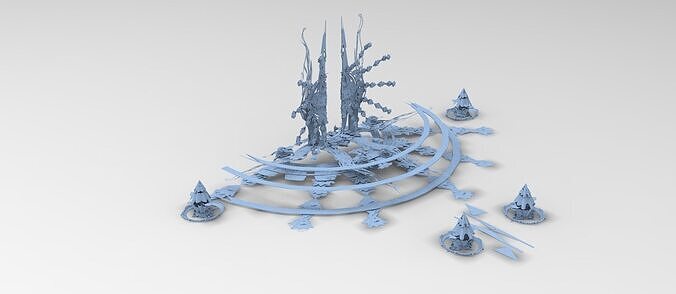 Grand Nile Utopia Temple city half 1  Low-poly 3D model