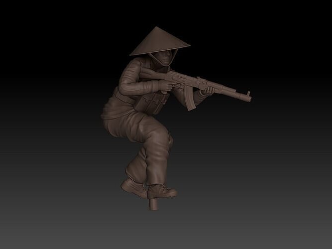 SOLDADO VIETNAM VIETCONG v1 3D print model