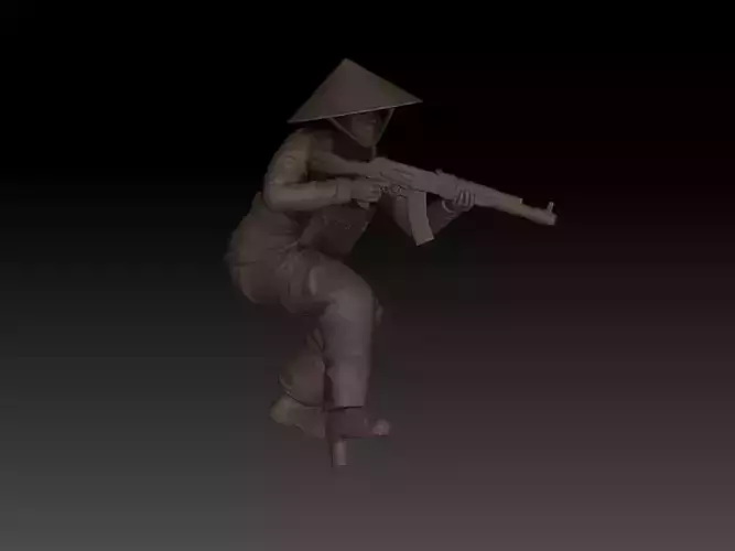 SOLDADO VIETNAM VIETCONG v1 3D print model