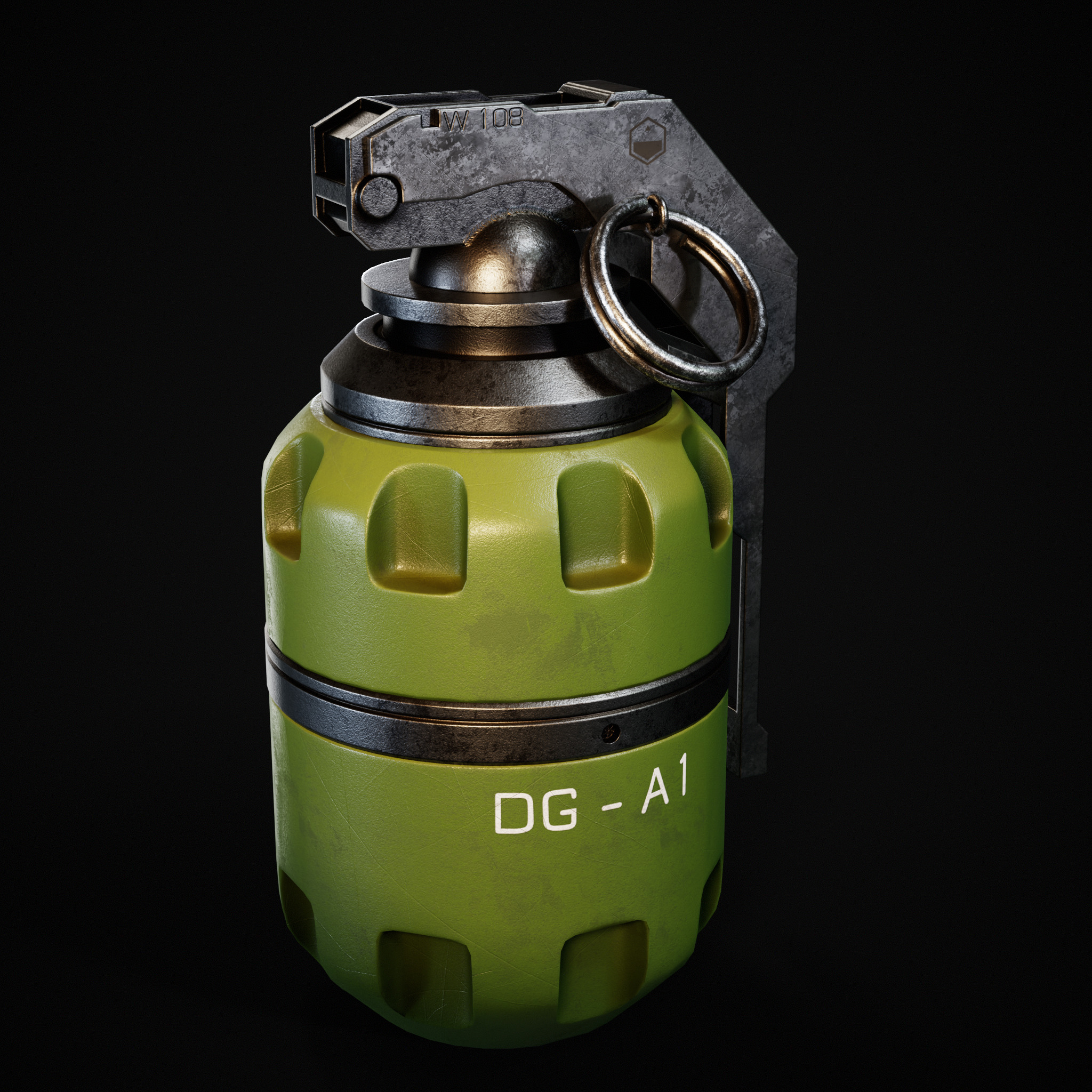 Future Grenade Low-poly 3D model_2