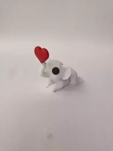 Flexi Chibi Elephant  STL  Print in Place