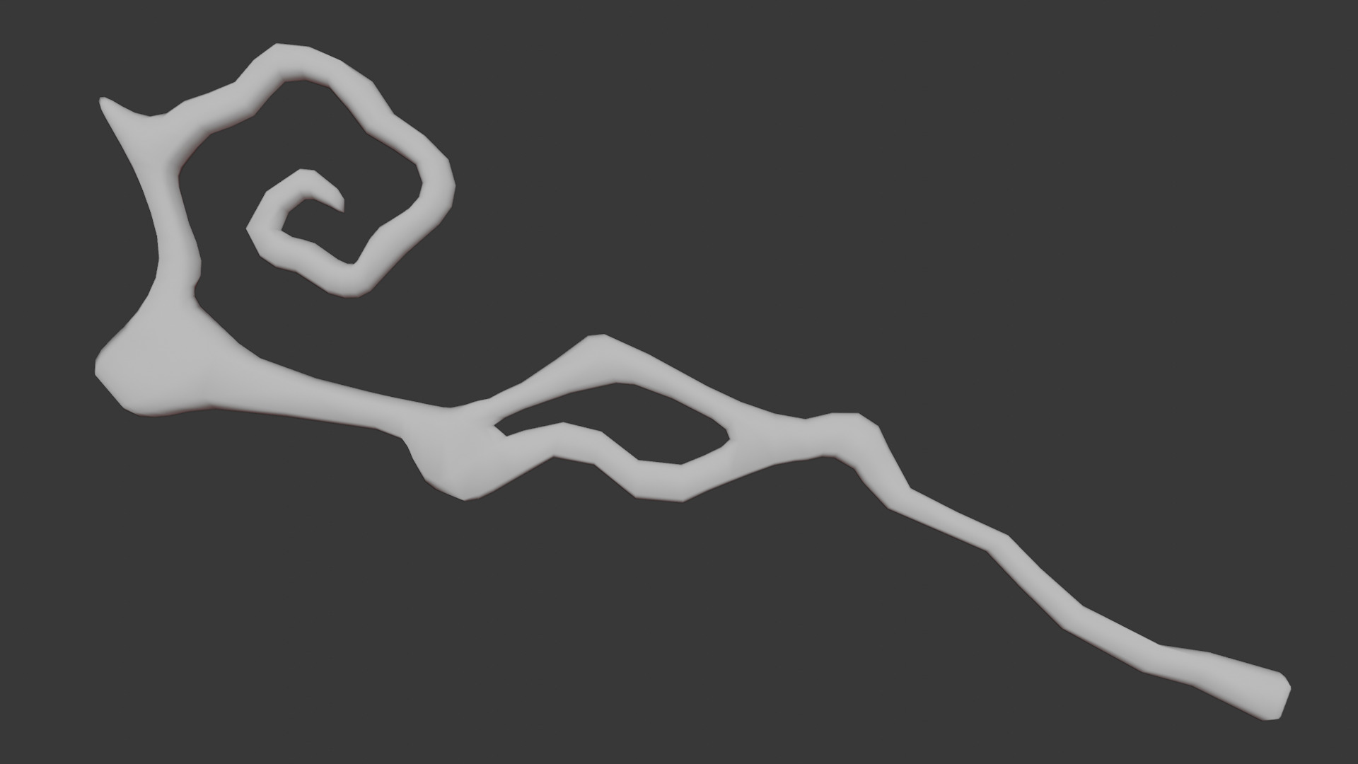 LOWPOLY MAGIC WOODEN STICK 3D model_5