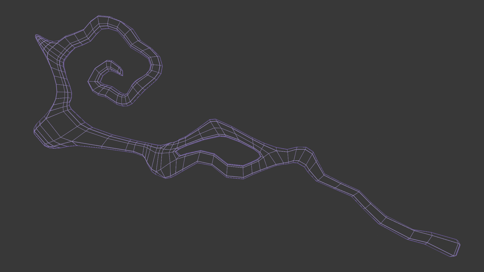 LOWPOLY MAGIC WOODEN STICK 3D model_6