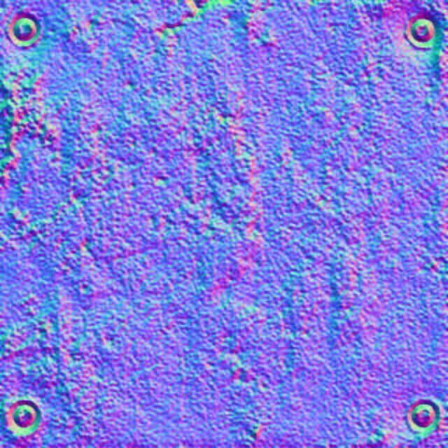 Rusty Basic Lock Low-poly 3D model_9