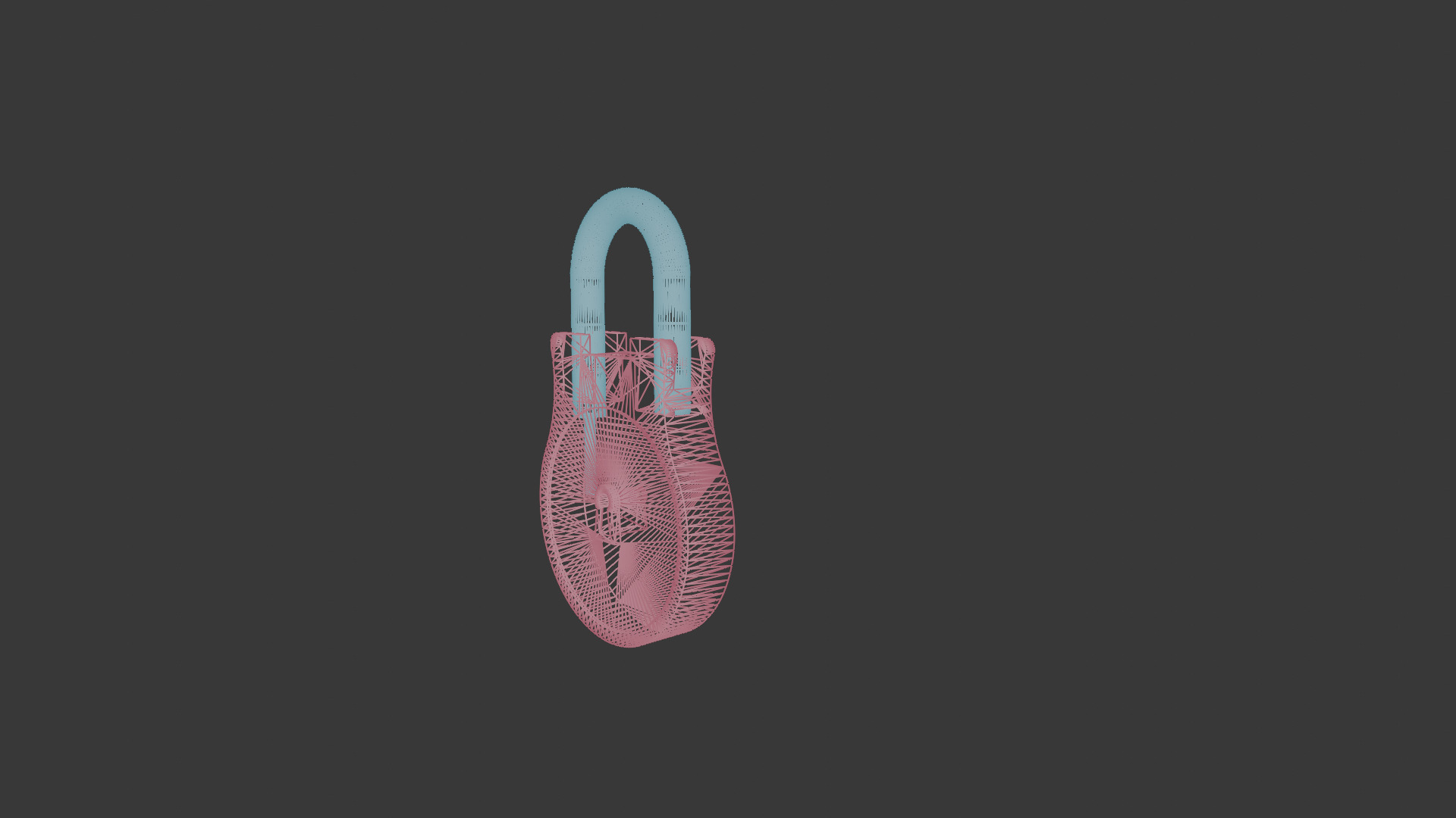 Rusty Basic Lock Low-poly 3D model_3