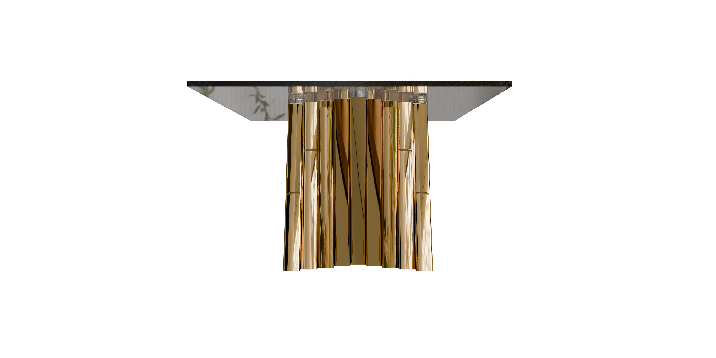 Glass Top Single Coffee Table Low-poly 3D model_7