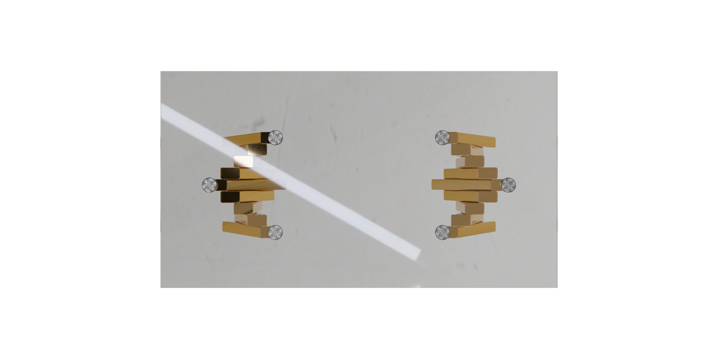 Glass Top Single Coffee Table Low-poly 3D model_1