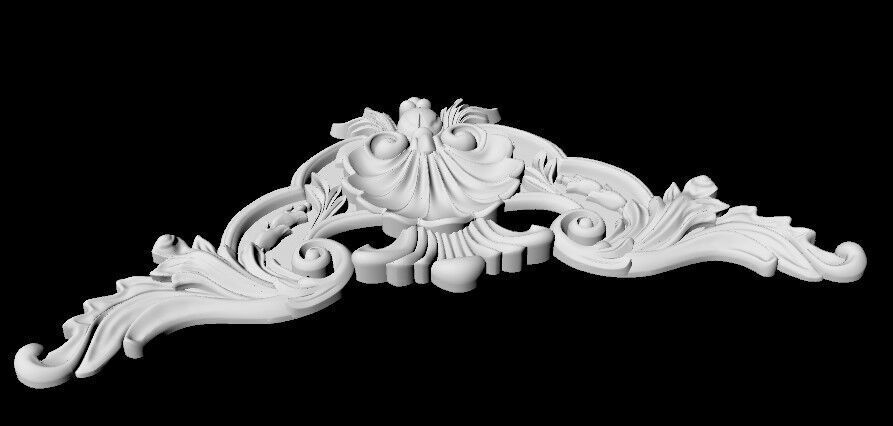 Central decor ornament for furniture 3D model_2