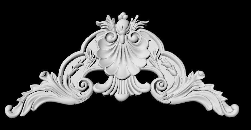 Central decor ornament for furniture 3D model_1