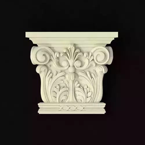 carved pilaster 3D model
