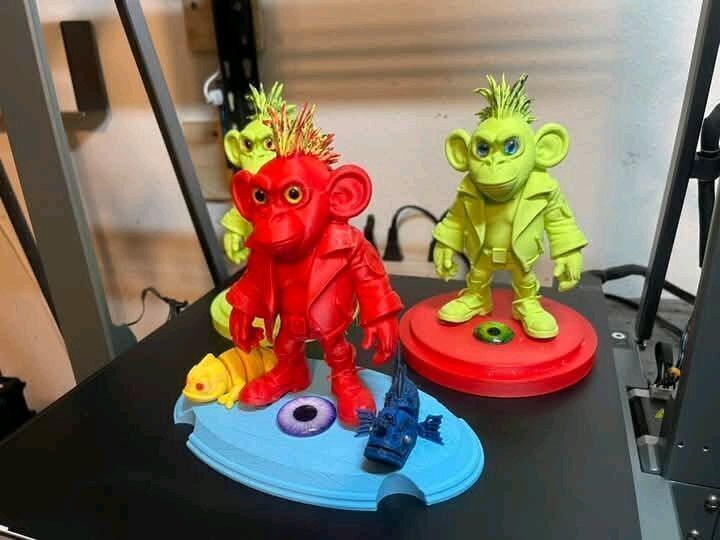 3D ARTICULATED TOY MONKEY FOR 3D PRINTING 3D print model_1