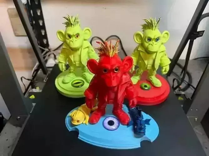 3D ARTICULATED TOY MONKEY FOR 3D PRINTING