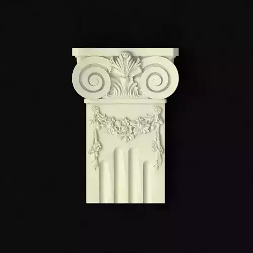 carved pilaster 3D model