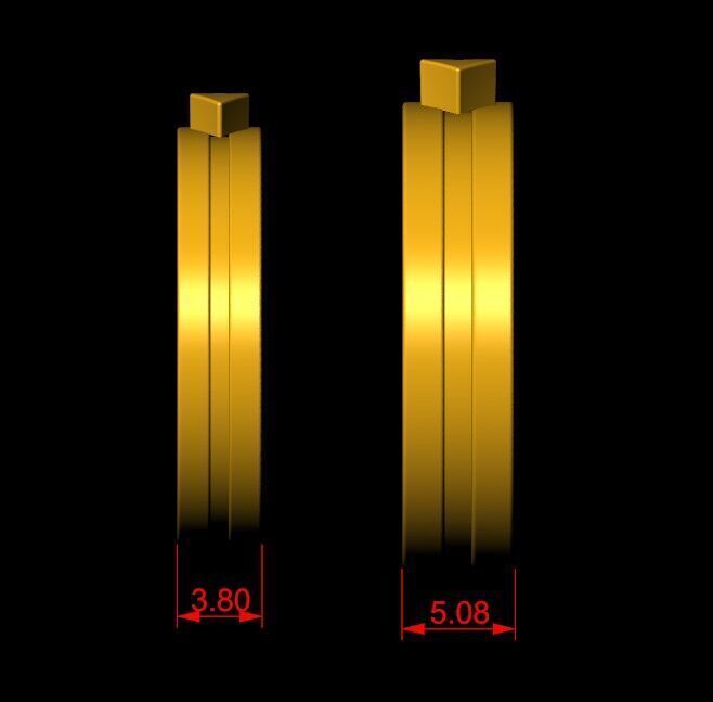 Couple Ring 3D print model_5