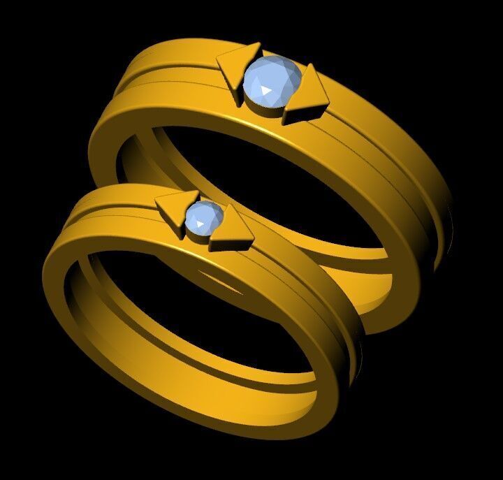 Couple Ring 3D print model_6