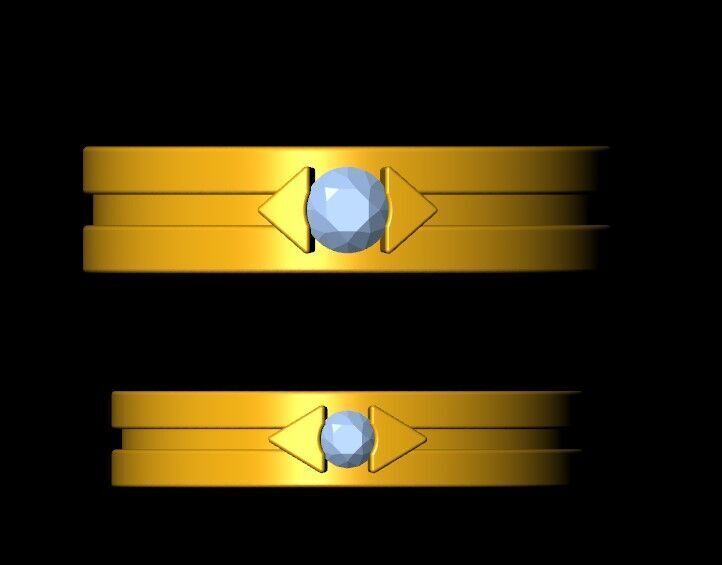 Couple Ring 3D print model_8