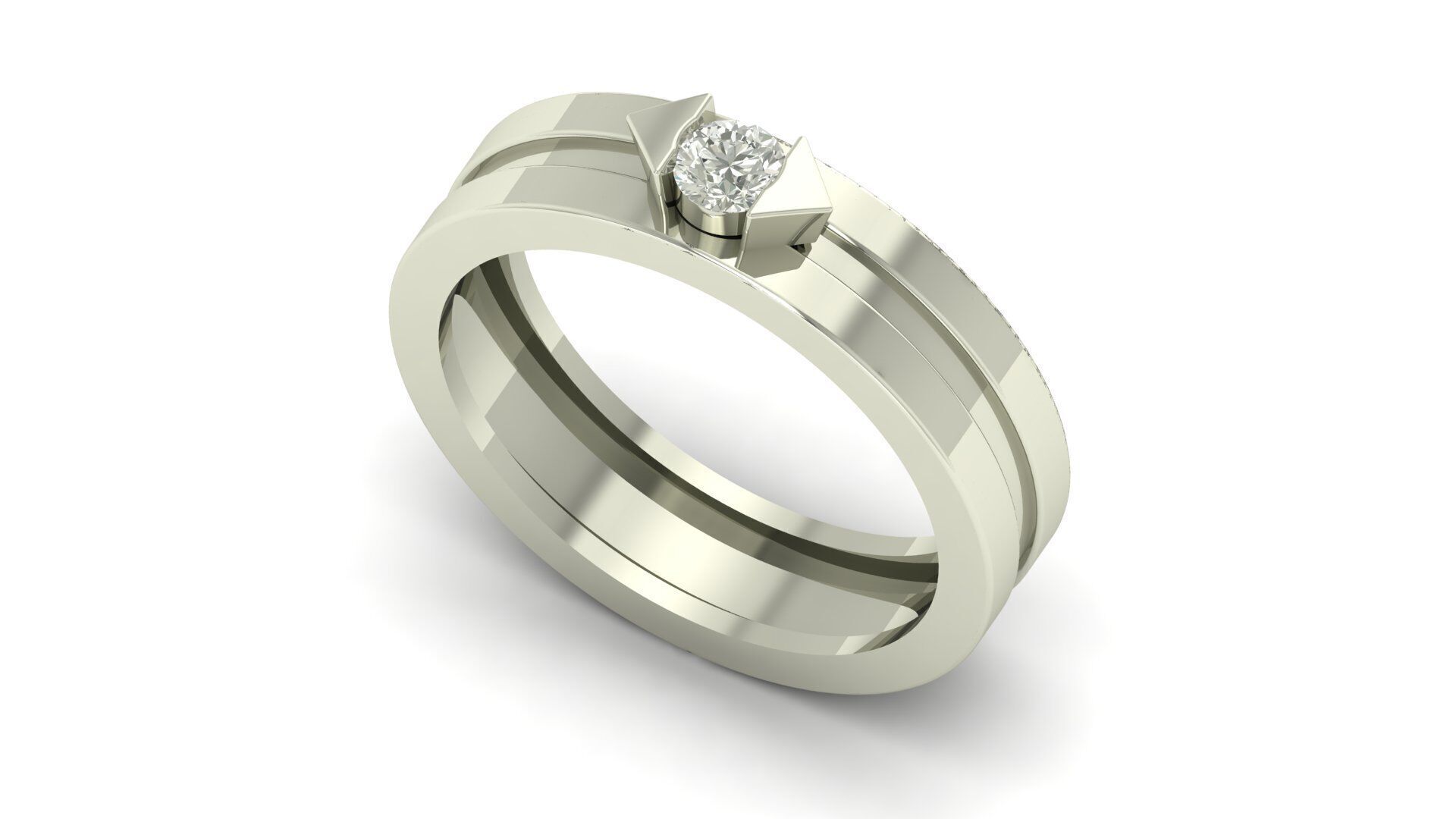 Couple Ring 3D print model_18