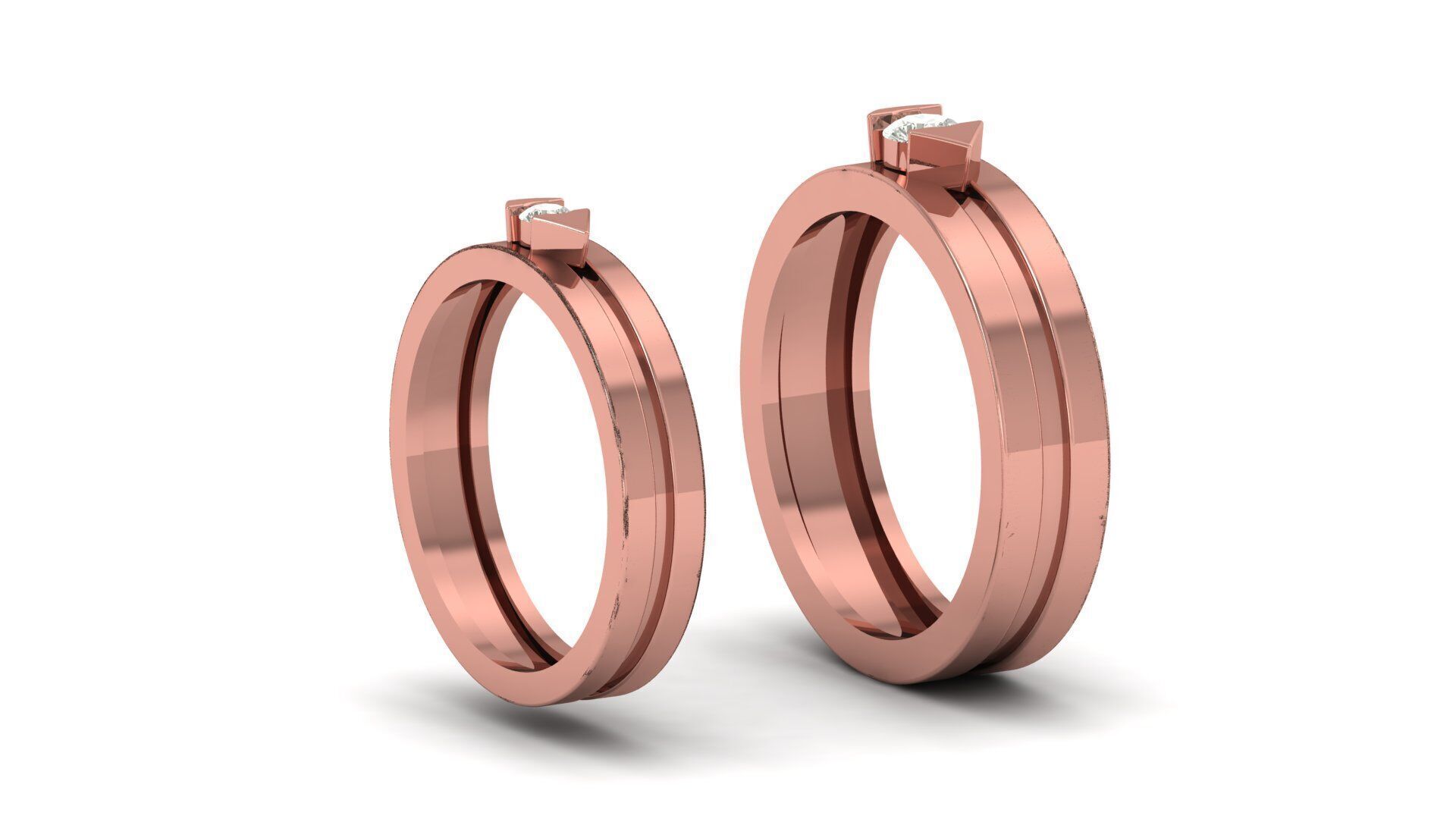 Couple Ring 3D print model_14