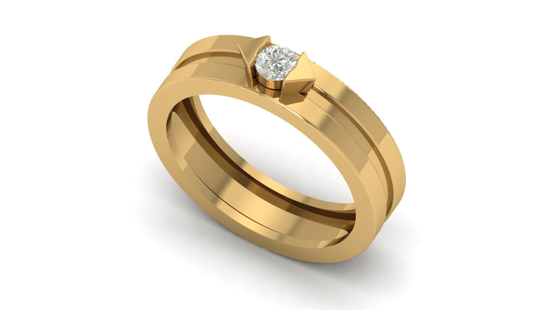Couple Ring 3D print model_17