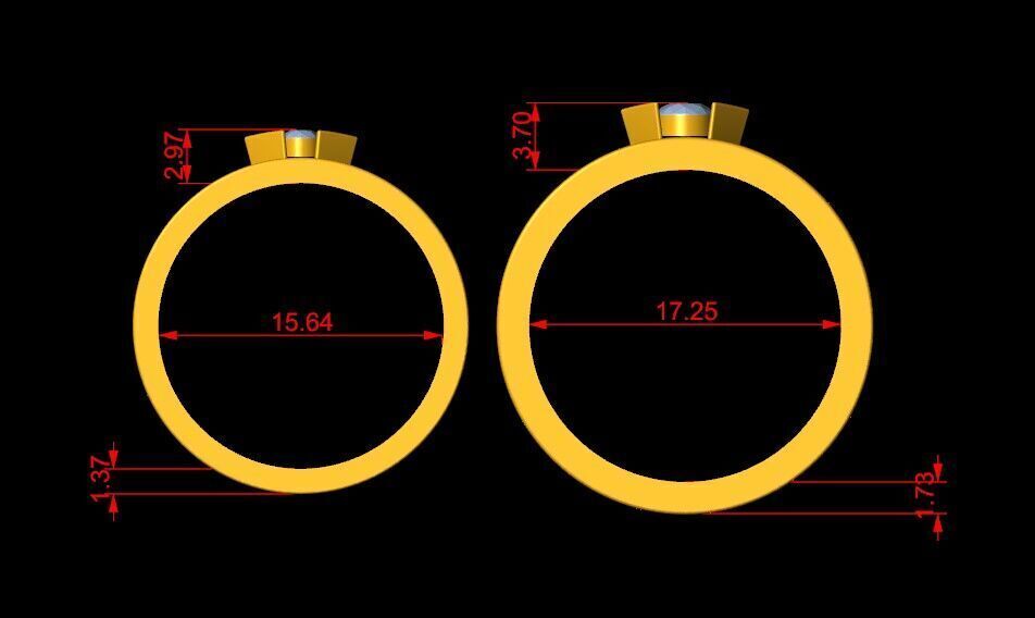 Couple Ring 3D print model_4