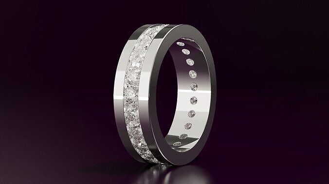 round cut eternity ring N02 54EU SIZE 3D print model