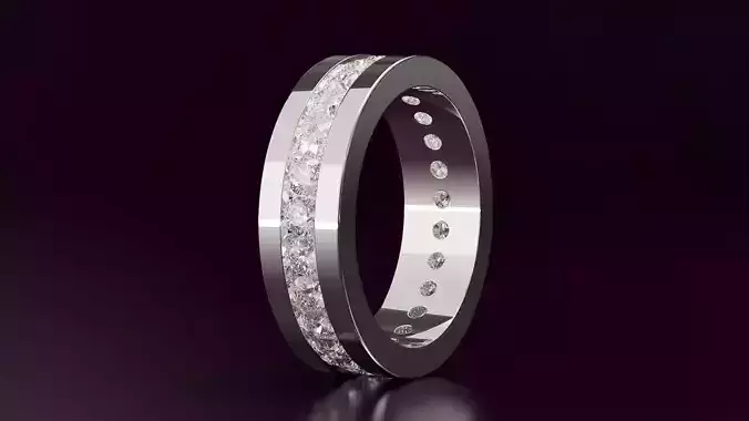 round cut eternity ring N02 54EU SIZE